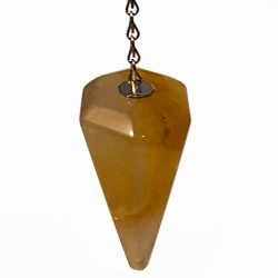 Citrine faceted pendulum