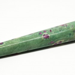 Fuchsite massage wand, with edge