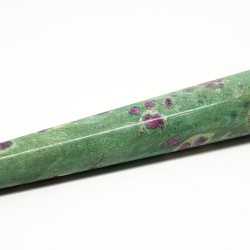Fuchsite massage wand, with edge
