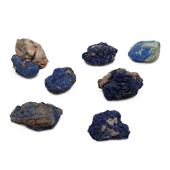 Small raw azurite