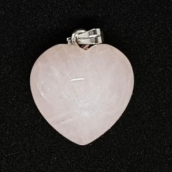 Pendant pink quartz heart