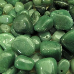 Green Aventurine tumbled with hole