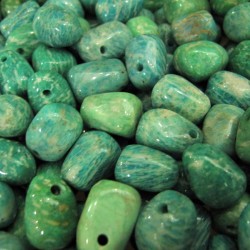 Amazonite tumbled with hole