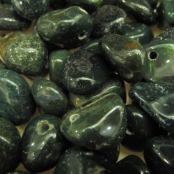 Heliotrope (Bloodstone) tumbled with hole