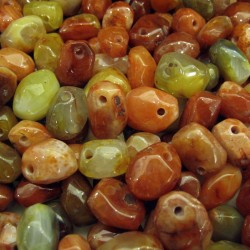 Carnelian tumbled with hole