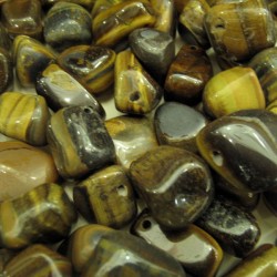 Tiger's Eye tumbled with hole