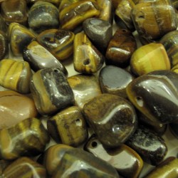 Tiger's Eye tumbled with hole