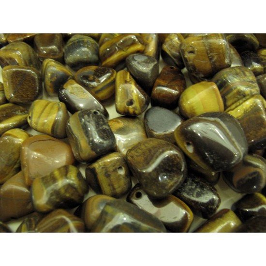 Tiger's Eye tumbled with hole