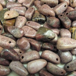 Rhodonite tumbled with hole