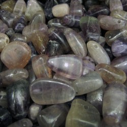 Fluorite tumbled with hole