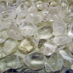 Clear Quartz tumbled with hole