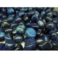 Blue Agate blue tumbled