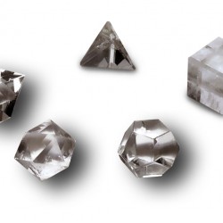 Clear quartz geometric symbols
