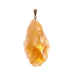 Rough citrine pendant