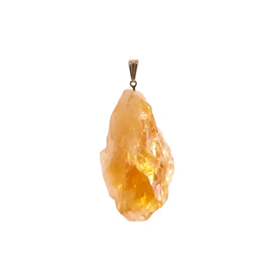 Rough citrine pendant