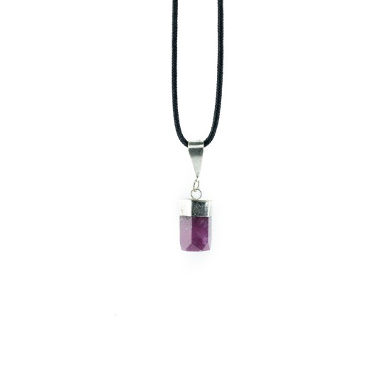 Polished ruby pendant 