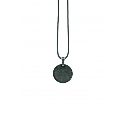 Ironmeteorite round pendant