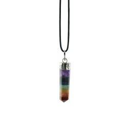 Chakra stones pointy pendant
