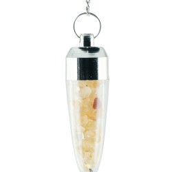 Pendulum with specks of citrine inside (it opens)