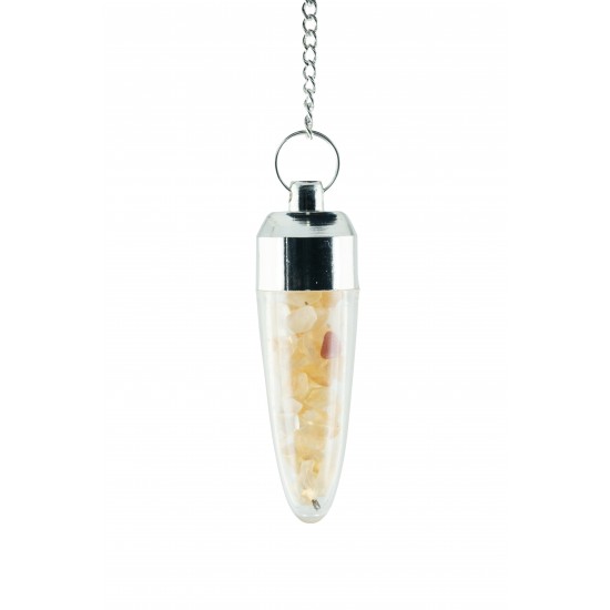 Pendulum with specks of citrine inside (it opens)