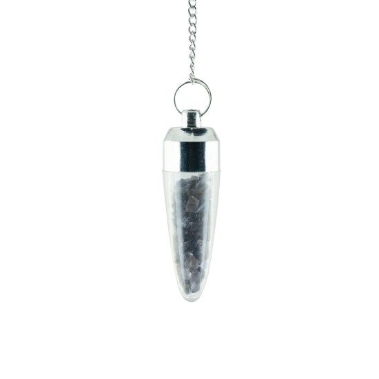 Pendulum with specks of iolite inside 