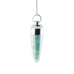 Pendulum with specks of aqua marine inside (it opens)