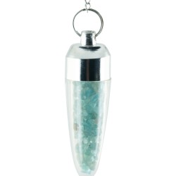 Pendulum with specks of aqua marine inside (it opens)