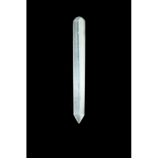 Selenite polished wand, pointy on the one side