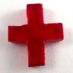 Ruby (Synthetic) cross shape