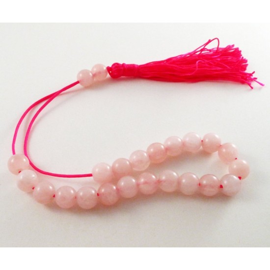 Rose quartz greek kompoloi (worry beads)