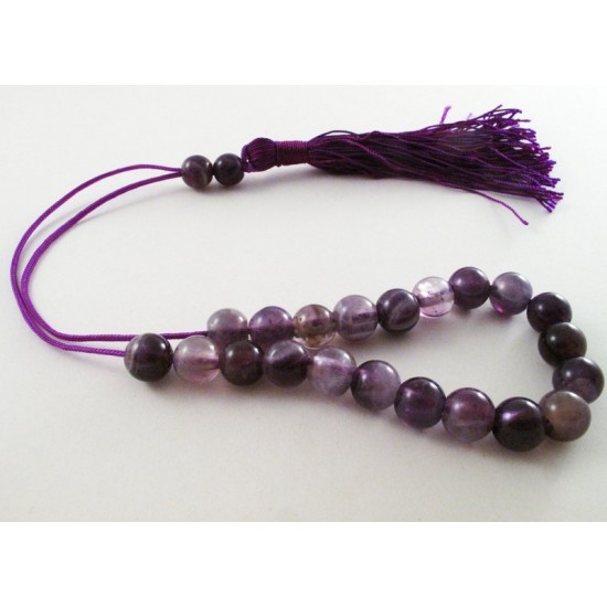 Amethyst greek kompoloi (worry beads)