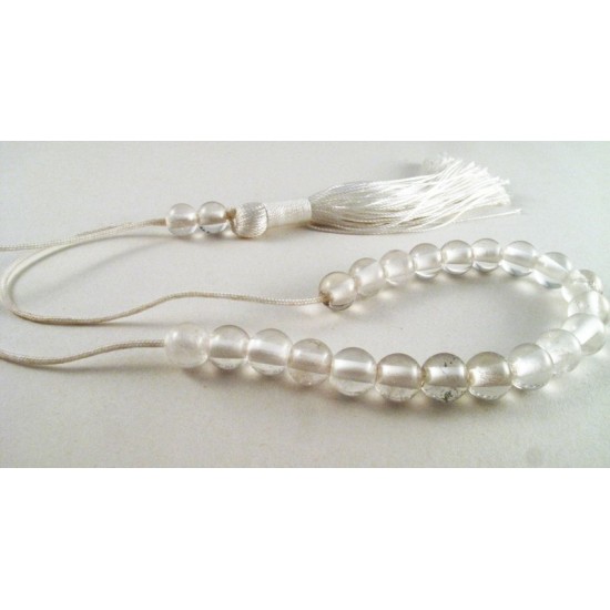 Quartz greek kompoloi (worry beads)