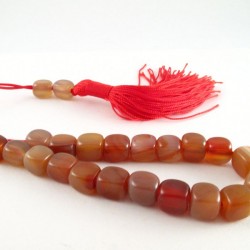 Carnelian greek kompoloi (worry beads)