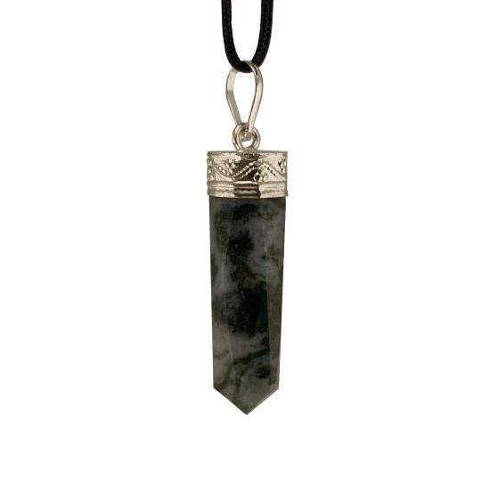Moss agate pendant