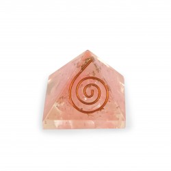 Small orgonite pyramid1 rose quartz