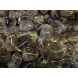 Ametrine tumbled with hole