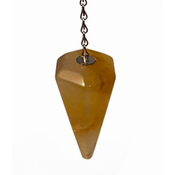 Citrine faceted pendulum