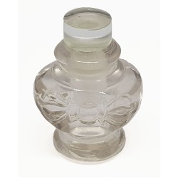 Quartz small bottle, hand crafted, carved