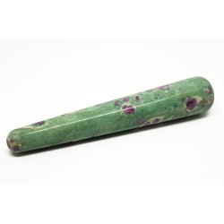 Fuchsite massage wand, with edge