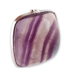 Purple fluorite pendant