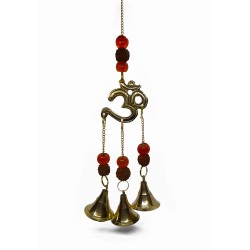 Chime with rudraksa seeds and the om symbol