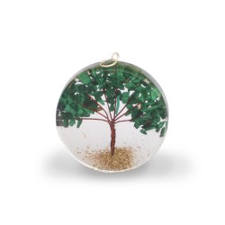 Orgonite pendant with malachite tree