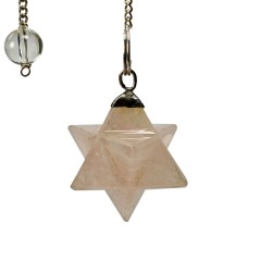 ROSE QUARTZ MERKABA PENDULUM