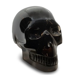 Smoky quartz skull