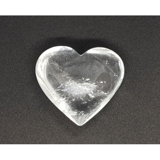 Heart shaped polished quartz