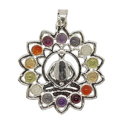 Meditating man chakra pendant