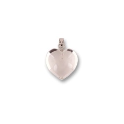 Quartz pendant, heart shaped (small)