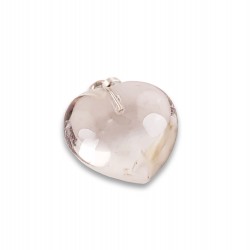 Quartz pendant, heart shaped (small)