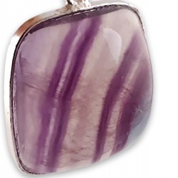 Purple fluorite pendant