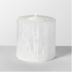 Selenite candleholder, small